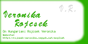 veronika rojcsek business card